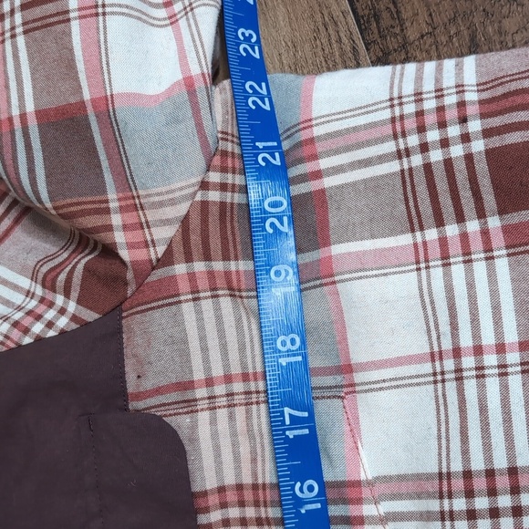 KUHL Artisan Hooded Shirtjak Jacket Plaid Hooded Shacket Size Large in Cinnamon - Picture 8 of 9